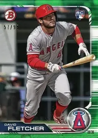 2019 Bowman - Green #49 - David Fletcher - Los Angeles Angels