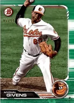 2019 Bowman - Green #56 - Mychal Givens - Baltimore Orioles