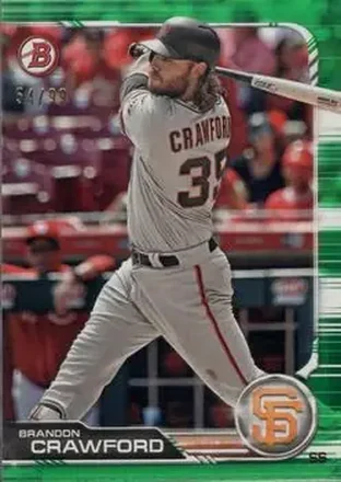 2019 Bowman - Green #57 - Brandon Crawford - San Francisco Giants