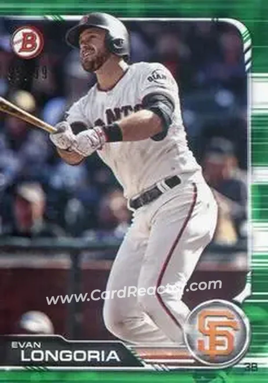 2019 Bowman - Green #59 - Evan Longoria - San Francisco Giants - Front