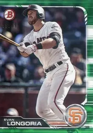 2019 Bowman - Green #59 - Evan Longoria - San Francisco Giants