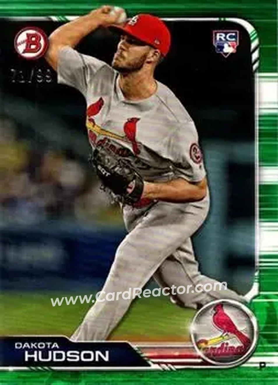2019 Bowman - Green #73 - Dakota Hudson - St. Louis Cardinals - Front