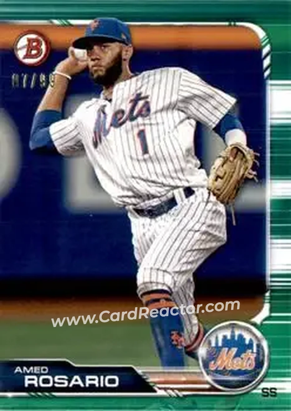 2019 Bowman - Green #83 - Amed Rosario - New York Mets - Front