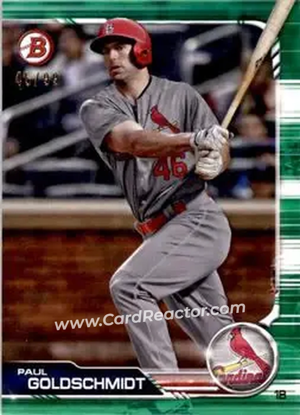 2019 Bowman - Green #85 - Paul Goldschmidt - St. Louis Cardinals - Front