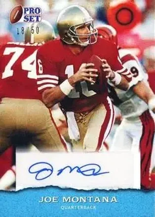 2022 Pro Set Sports - Platinum Blue #PSA-JM2 - Joe Montana - San Francisco 49ers