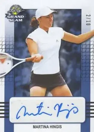 2018 Leaf Grand Slam - Blue #BA-MH1 - Martina Hingis