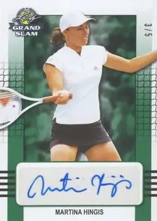 2018 Leaf Grand Slam - Green #BA-MH1 - Martina Hingis