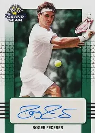 2018 Leaf Grand Slam - Green #BA-RF1 - Roger Federer