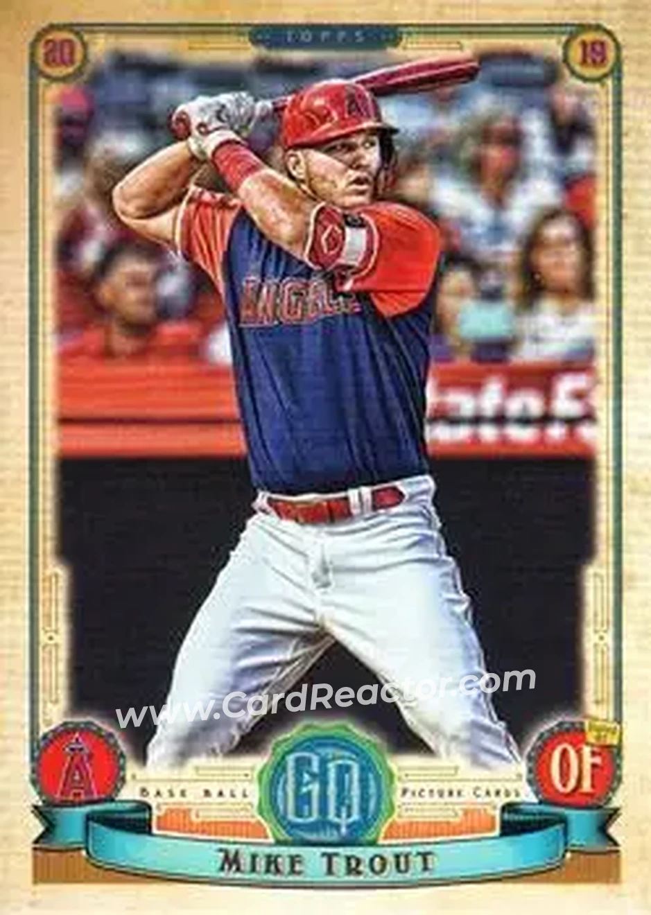 2019 Topps Gypsy Queen #1c - Mike Trout - Los Angeles Angels - Front