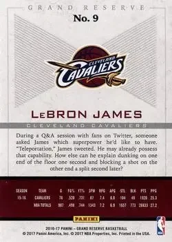 Back of LeBron James