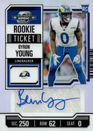 2023 Panini Contenders Optic - Silver #151 - Byron Young - Los Angeles Rams