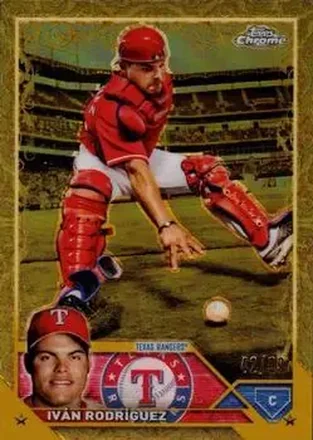 2023 Topps Gilded Collection #72 - Ivan Rodriguez - Texas Rangers