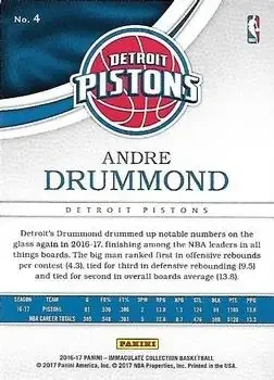 Back of Andre Drummond