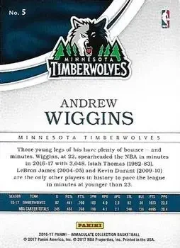 Back of Andrew Wiggins