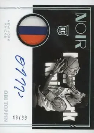 2020-21 Panini Noir #319 - Obi Toppin - New York Knicks