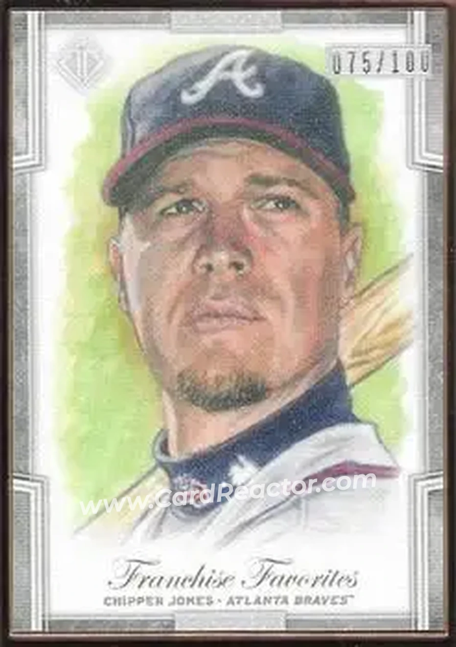 2019 Topps Transcendent Collection - Franchise Favorites Reproductions #FFR-CJ - Chipper Jones - Atlanta Braves - Front