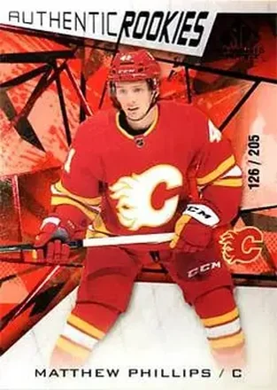 2021-22 SP Game Used - Red Fragment #199 - Matthew Phillips - Calgary Flames