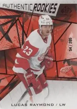 2021-22 SP Game Used - Red Fragment #200 - Lucas Raymond - Detroit Red Wings