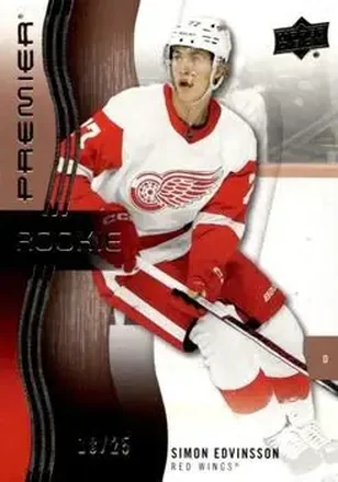 2023-24 Upper Deck Premier - Rose Gold #123 - Simon Edvinsson - Detroit Red Wings