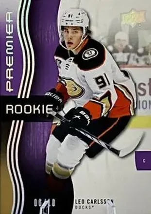 2023-24 Upper Deck Premier - Purple #150 - Leo Carlsson - Anaheim Ducks
