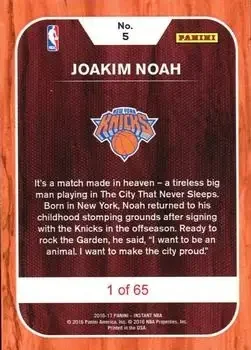 Back of Joakim Noah
