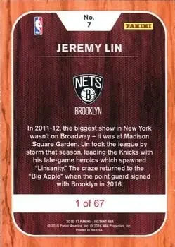 Back of Jeremy Lin