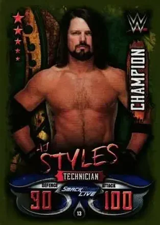 2018 Topps India Slam Attax WWE Live #13 - AJ Styles