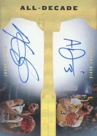 2019-20 Panini Eminence - All-Decade Dual Autographs #AD-AK - Anthony Davis - Kevin Durant AU, SN5 - Los Angeles Lakers - Golden State Warriors