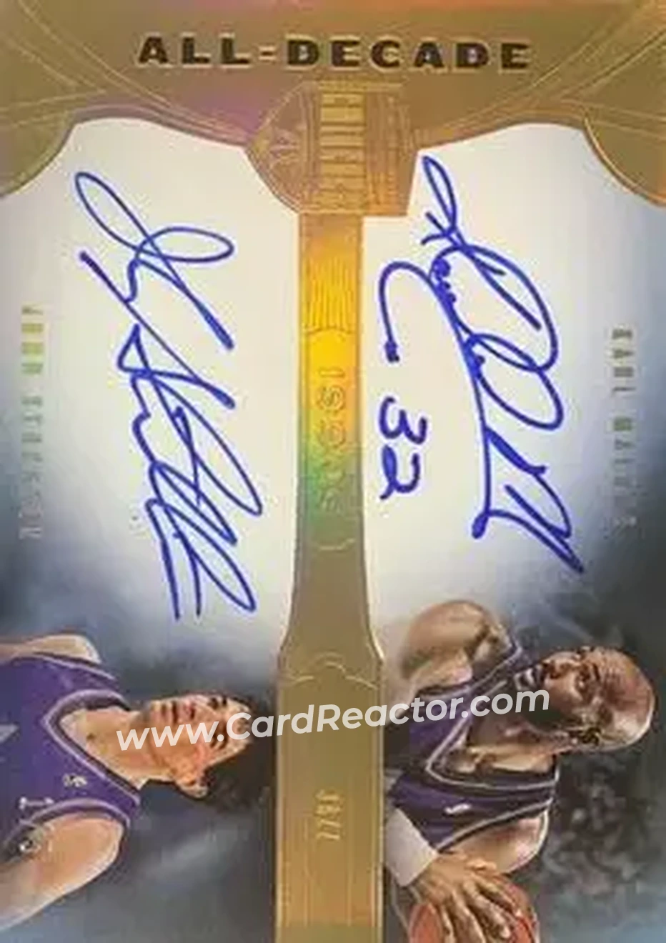 2019-20 Panini Eminence - All-Decade Dual Autographs #AD-KJ - John Stockton - Karl Malone AU, SN5 - Utah Jazz - Utah Jazz - Front