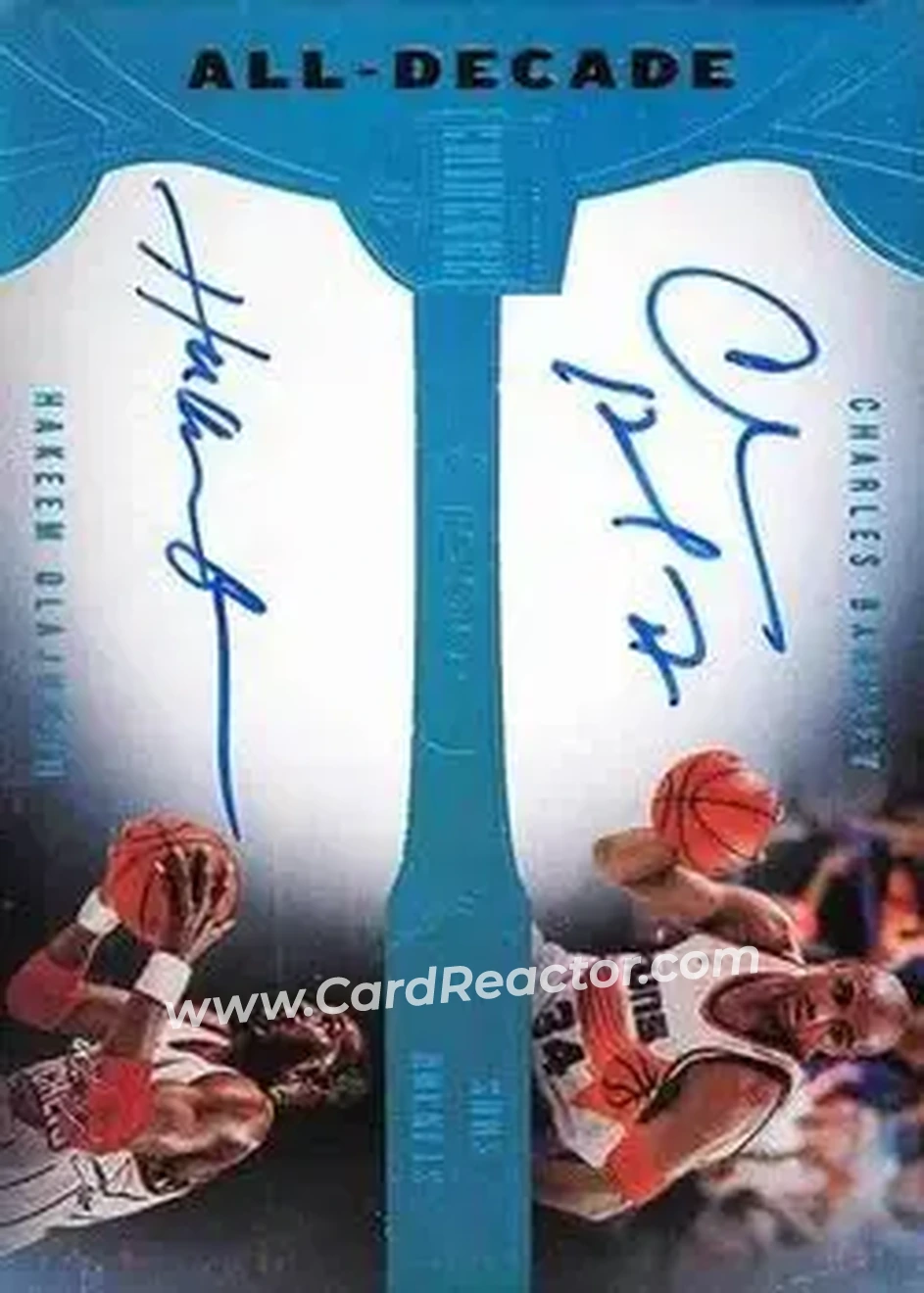 2019-20 Panini Eminence - All-Decade Dual Autographs Platinum #AD-CH - Charles Barkley - Hakeem Olajuwon AU, SN1 - Houston Rockets - Phoenix Suns - Front