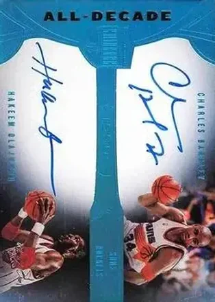 2019-20 Panini Eminence - All-Decade Dual Autographs Platinum #AD-CH - Charles Barkley - Hakeem Olajuwon AU, SN1 - Houston Rockets - Phoenix Suns