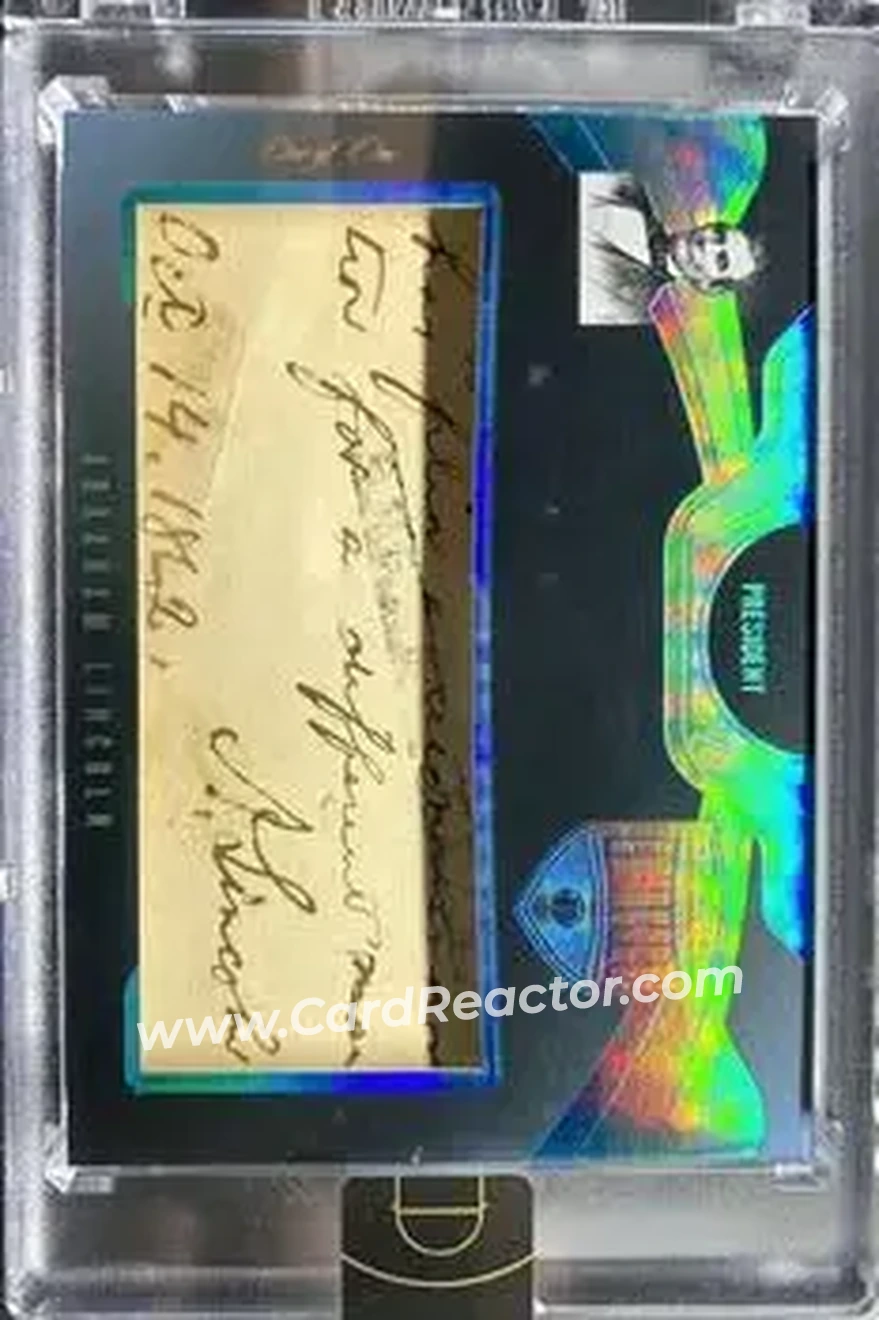 2019-20 Panini Eminence - Cut Signatures #CS-ALC - Abraham Lincoln - Front 2019-20 Panini Eminence - Cut Signatures #CS-ALC - Abraham Lincoln - Front