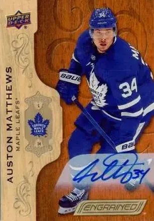 2018-19 Upper Deck Engrained - Autographs #10 - Auston Matthews - Toronto Maple Leafs