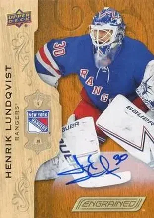 2018-19 Upper Deck Engrained - Autographs #30 - Henrik Lundqvist - New York Rangers