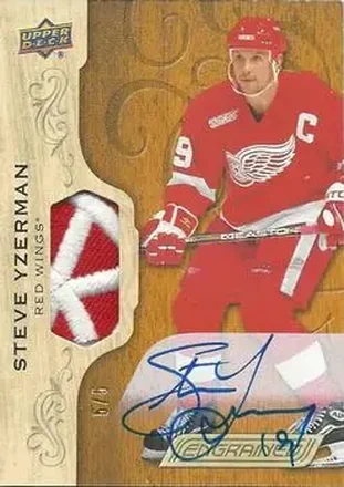2018-19 Upper Deck Engrained - Autographs Premium Memorabilia #45 - Steve Yzerman - Detroit Red Wings