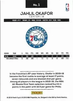 Back of Jahlil Okafor
