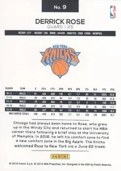 Back of Derrick Rose