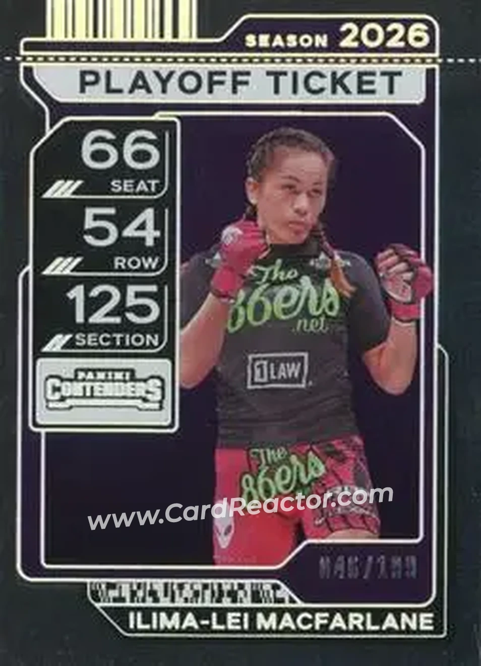2026 Panini Contenders PFL - Playoff Ticket #5 - Ilima-Lei Macfarlane - Front