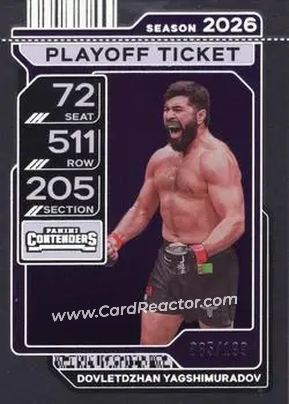 2026 Panini Contenders PFL - Playoff Ticket #12 - Dovletdzhan Yagshimuradov - Front