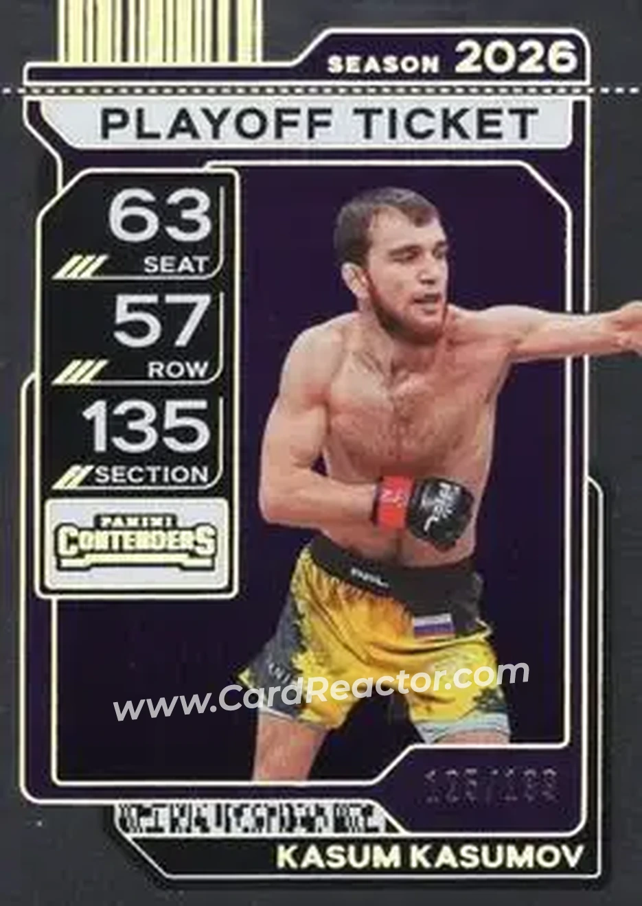 2026 Panini Contenders PFL - Playoff Ticket #16 - Kasum Kasumov - Front