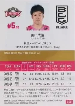 Back of Shigehiro Taguchi