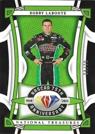 2023 Panini National Treasures - Midnight #53 - Bobby Labonte - Joe Gibbs Racing