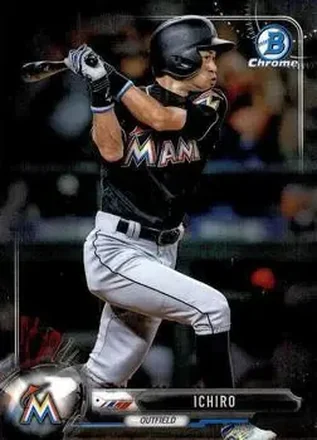 2017 Bowman Chrome #8 - Ichiro - Miami Marlins