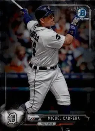 2017 Bowman Chrome #9 - Miguel Cabrera - Detroit Tigers