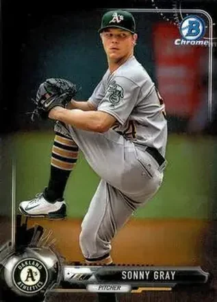 2017 Bowman Chrome #10 - Sonny Gray - Oakland Athletics