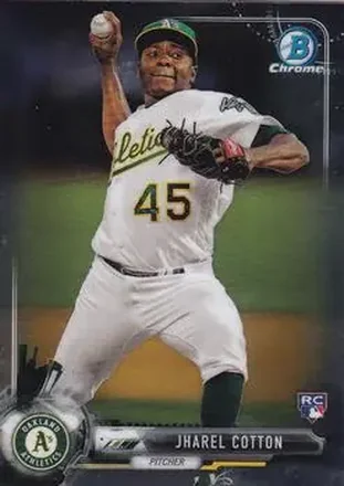 2017 Bowman Chrome #22 - Jharel Cotton - Oakland Athletics