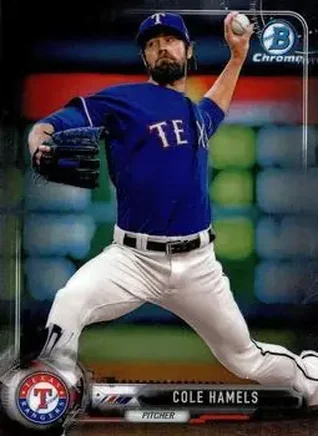 2017 Bowman Chrome #24 - Cole Hamels - Texas Rangers
