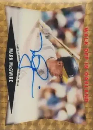 2024 Topps Transcendent Collection - 1960 Topps Combo Autographs SuperFractor #60CSA-MM - Mark McGwire - Oakland Athletics