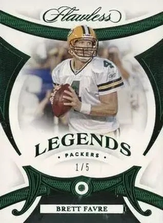 2020 Panini Flawless - Emeralds #76 - Brett Favre - Green Bay Packers