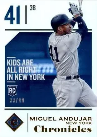 2018 Panini Chronicles - Holo Gold #27 - Miguel Andujar - New York Yankees